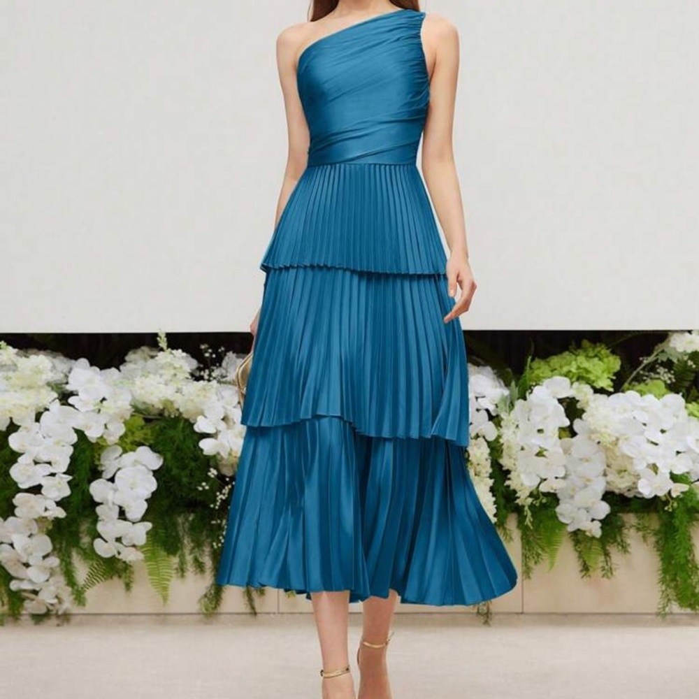 One shoulder midi dress